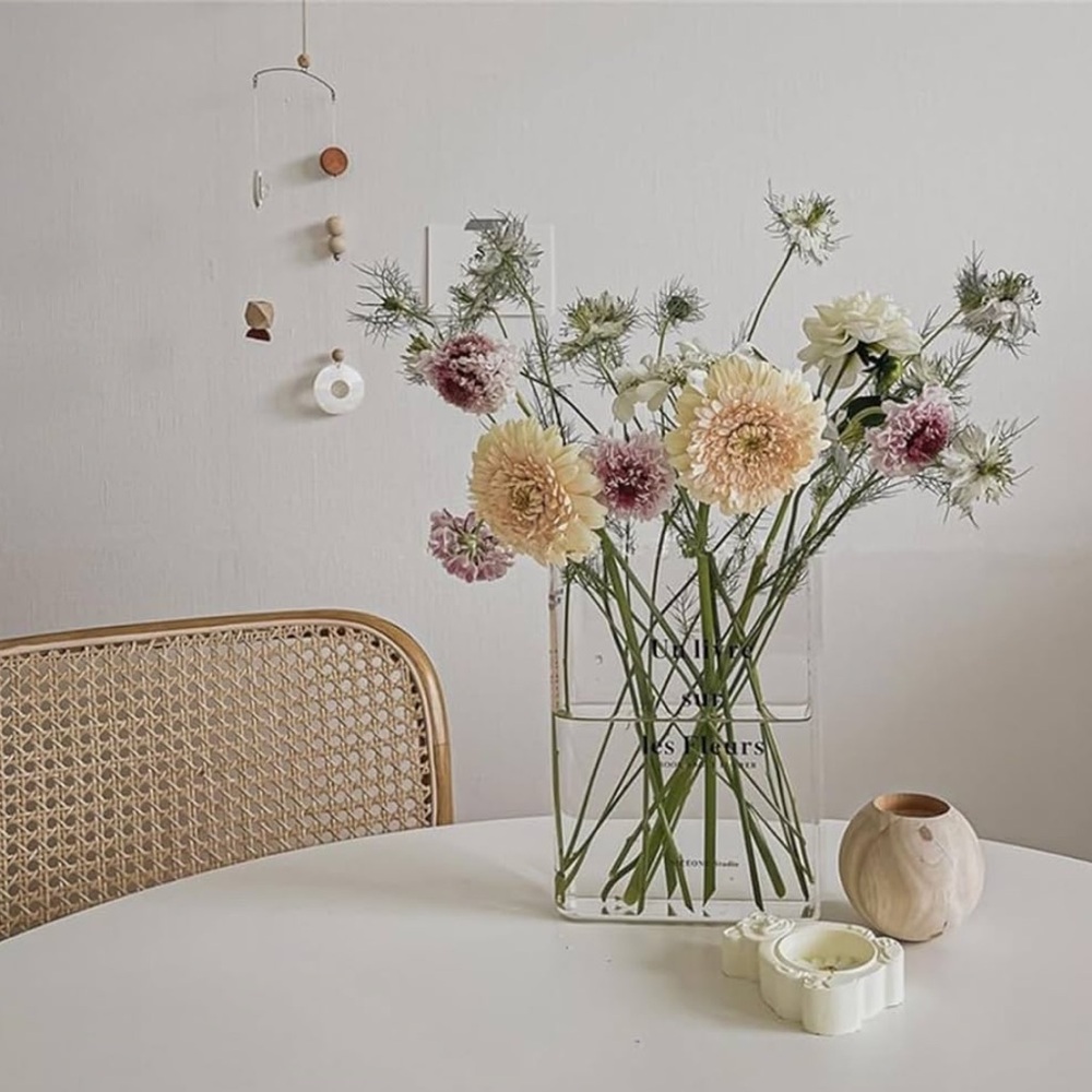 Clear Book Flower Vase